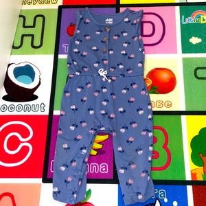 Blue flower romper